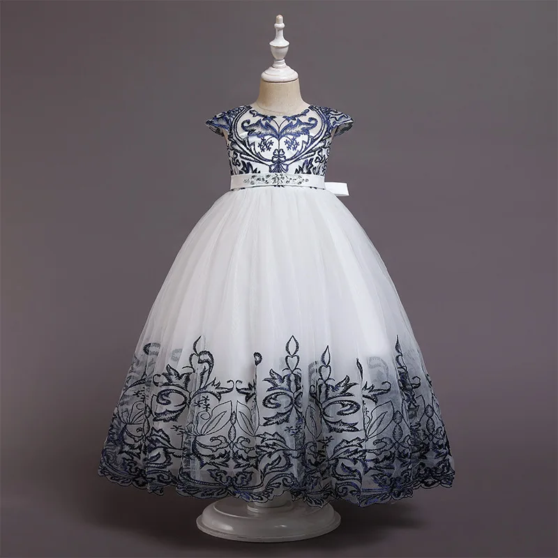 

Pageant Dresses for Girls O-Neck A-LINE Flower Girl Dresses Floor-Length Tulle Girls Dress