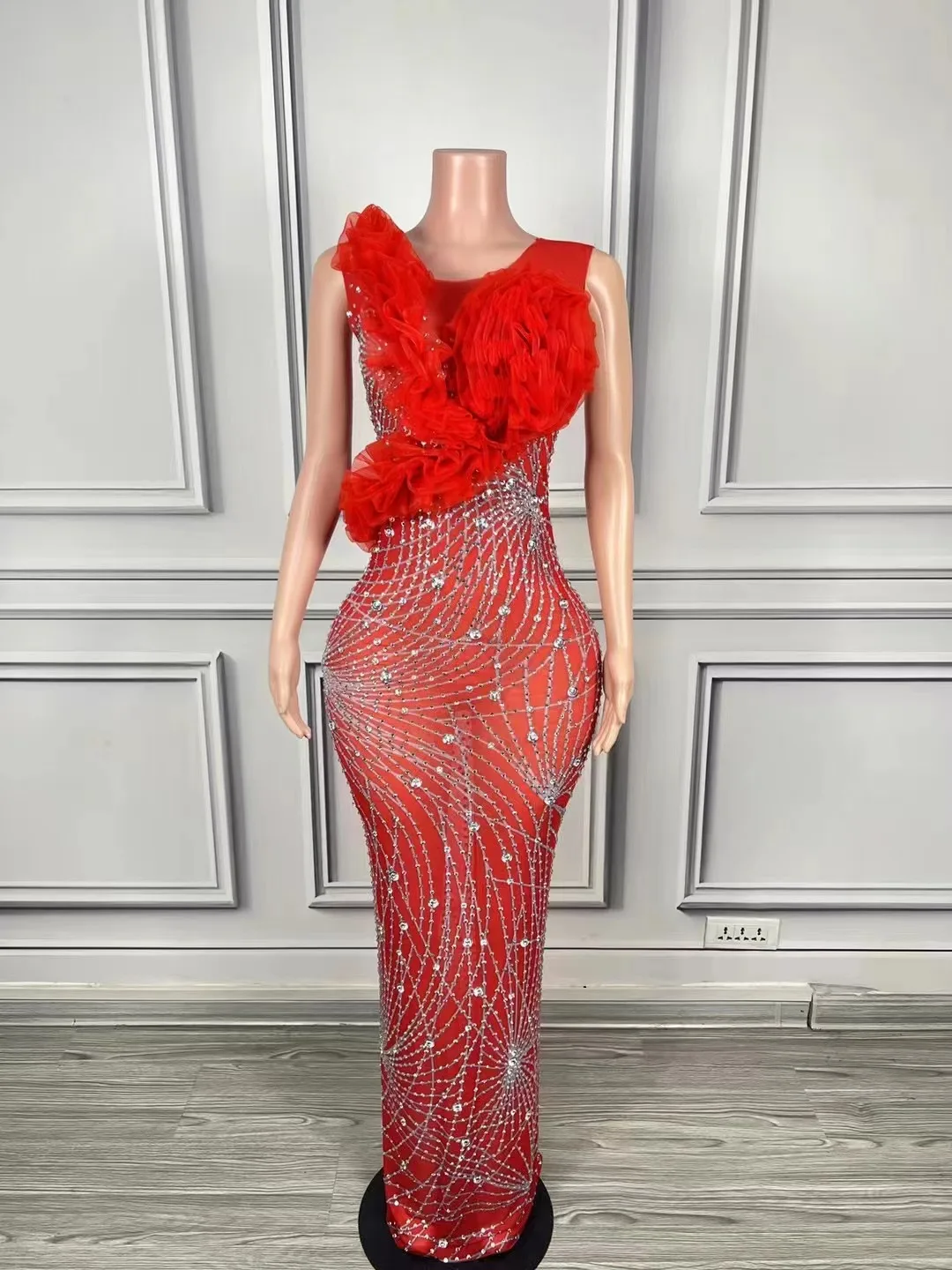 Атмосферное вечернее платье для тяжелой промышленности сексуальное с