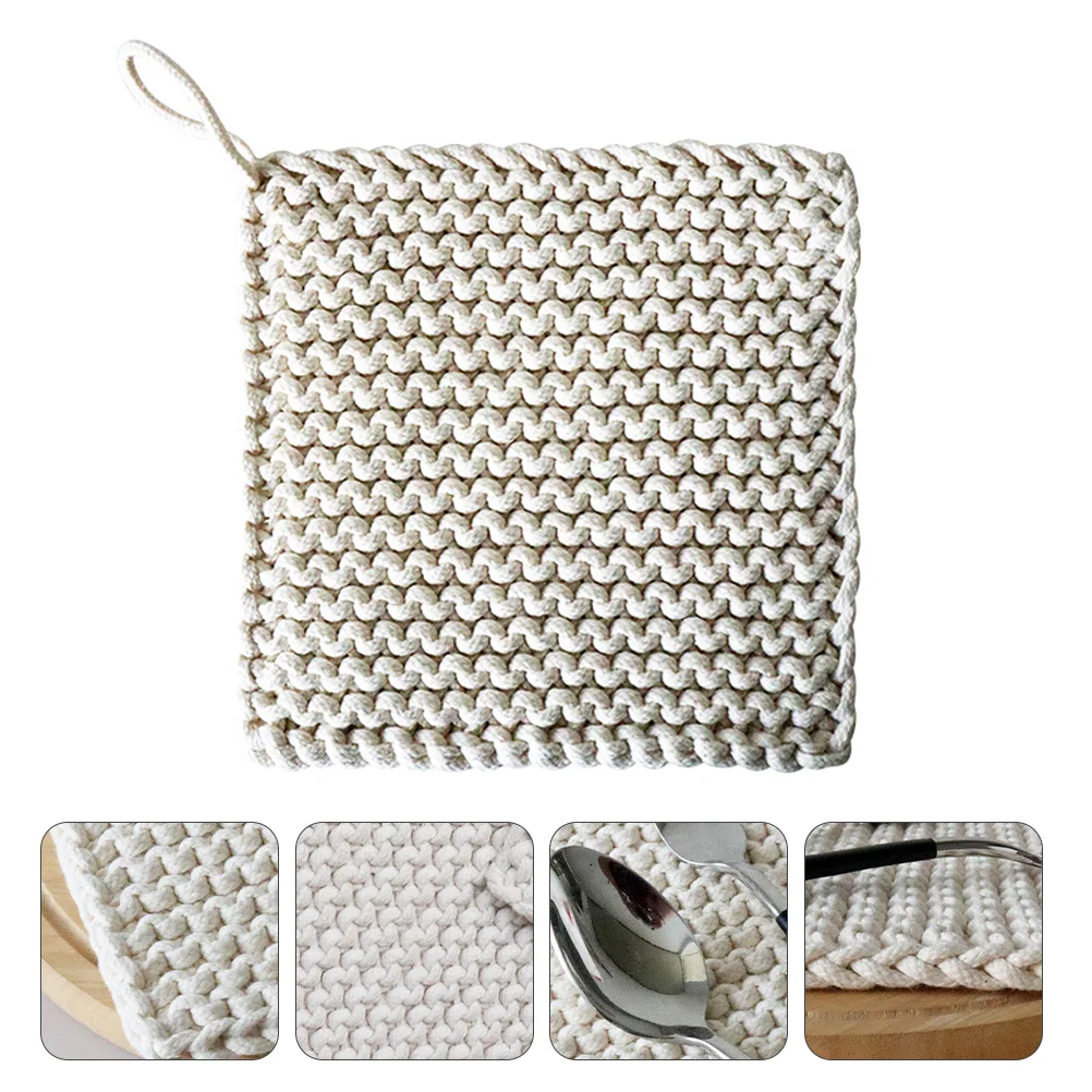 

Mat Pot Pad Hot Coasters Woven Holder Cup Cotton Coaster Kitchen Weave Trivet Braided Pads Table Holders Trivetspotholders