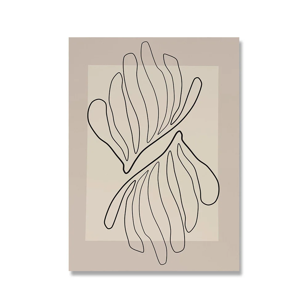 Картина на холсте HAOCHU абстрактный рисунок черный 20x30 см