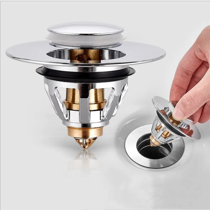 

Universal Basin Pop-up Drain Filter Hair Catcher Bath Stopper Shower Sink Strainer Plug Kitchen Accessories Bathroom Wash Sink