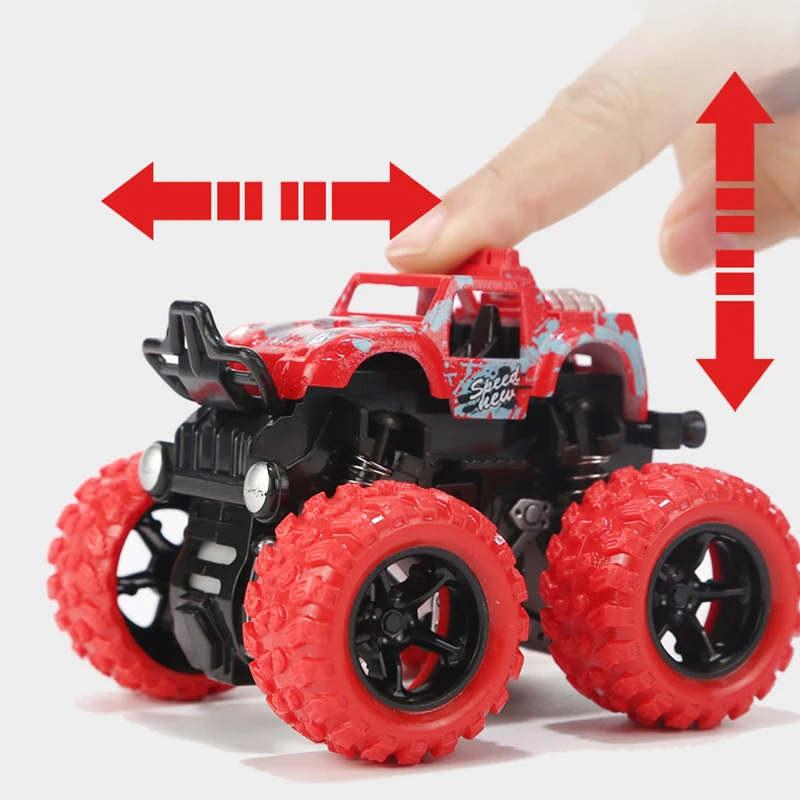 

1:36 Mini Inertia Four-Wheel-Drive off-Road Vehicle Children Simulation Model Car Pull Back Stunt Car Boy Toy Car for Gift