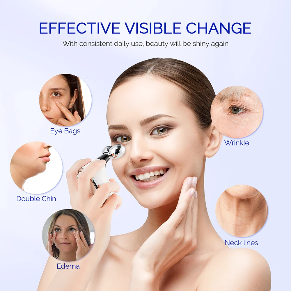 Вибрационный массажер Foreverlily для лица функция лифтинга против морщин материал из