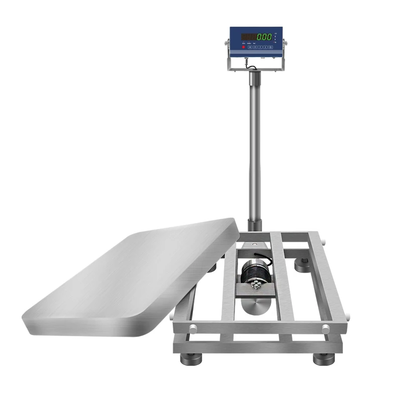 

HTW-B2 400*500mm Wireless Scale Weighing Platform Scale Stainless Steel LED Indicator Bench Scale 0-500kg