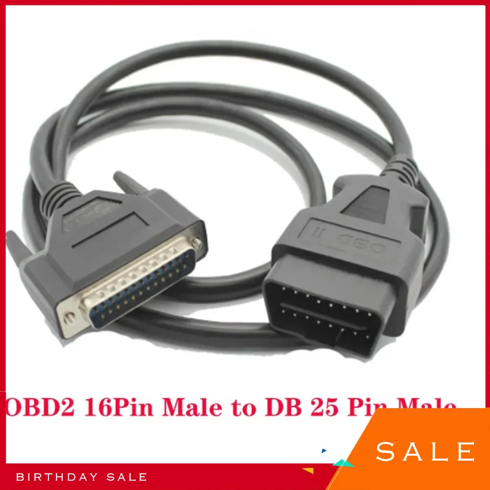 OBD 2 Кабель 16-контактный к DB15 Мужской последовательный порт RS232 Разъем адаптера