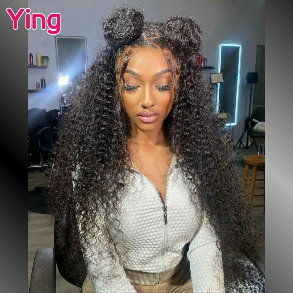 Вьющиеся волны Коричневые кофейные цвета Готовые Go 13x6 Прозрачные парики фронта