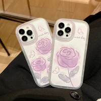 sumkeymi elegant temperament rose flower soft tpu silicone phone case for iphone 13 pro max 12 pro max 11 pro max x xs xr max