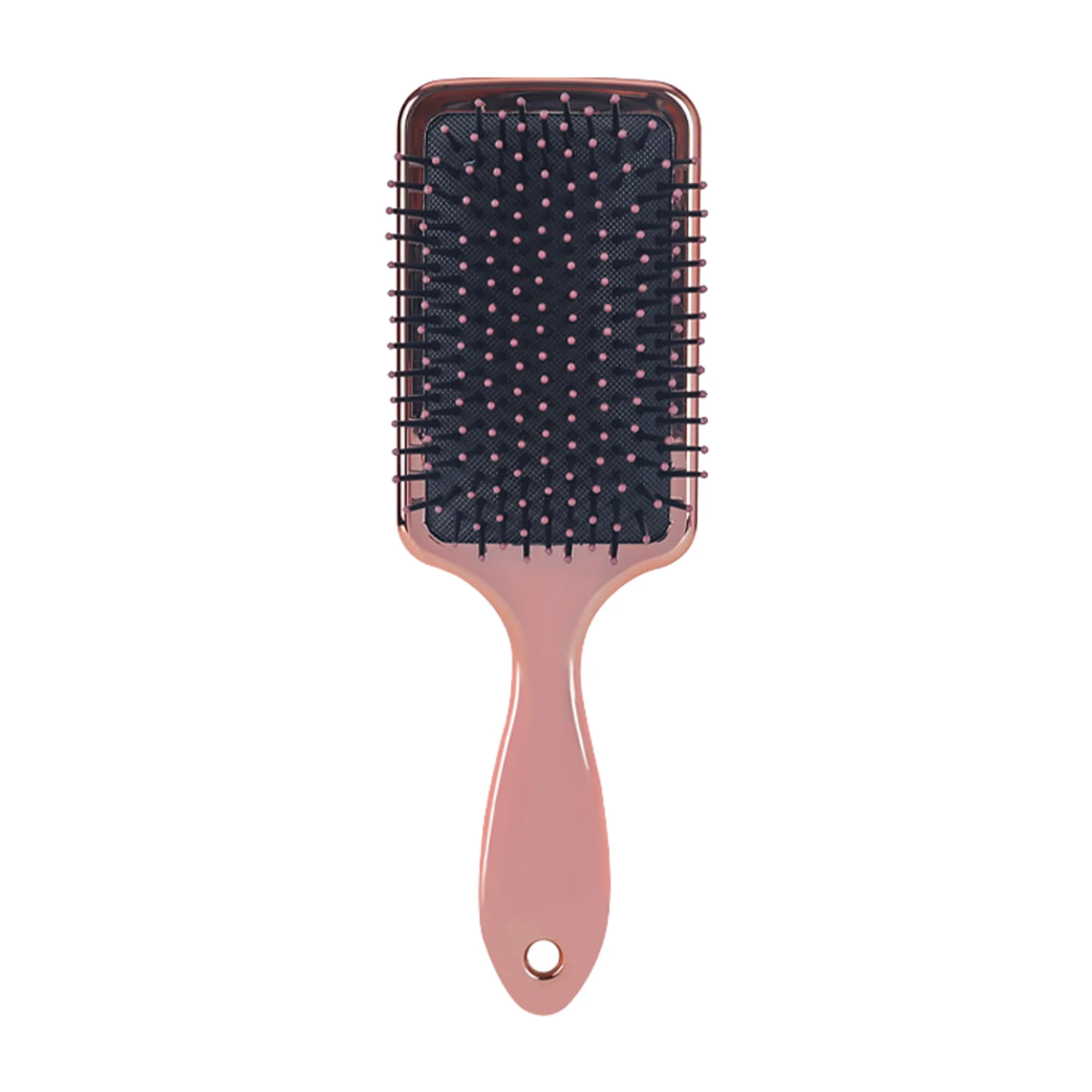 

Hairdressing Barber Detangling Comb Hair Brush Soft Bristles Care Scalp Massage Professional Anti Static Gift Mirror Plating