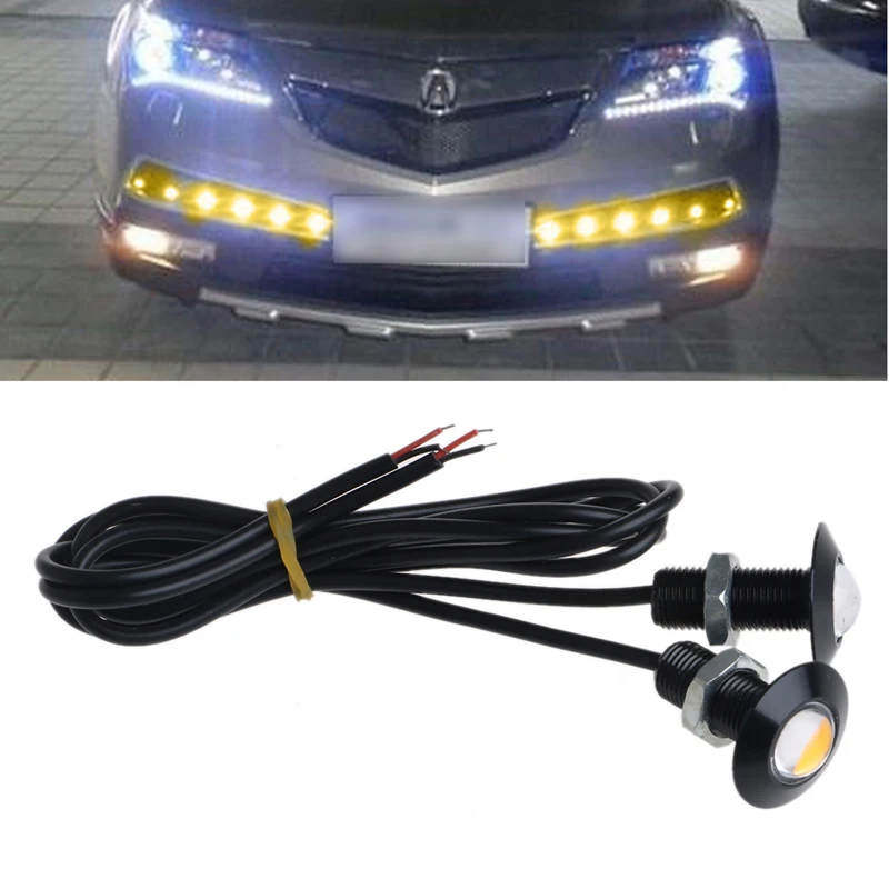 

2Pcs Motorcycle Eagle Eye Flash Light Cycling Equipment 12V LED Strobe Lights