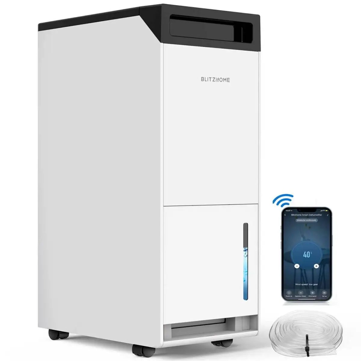 

Blitzhome 3.5L Smart Dehumidifier with Intelligent Humidity APP Control 24H Timer Air Dryer For Home Bathroom Bedroom Basement