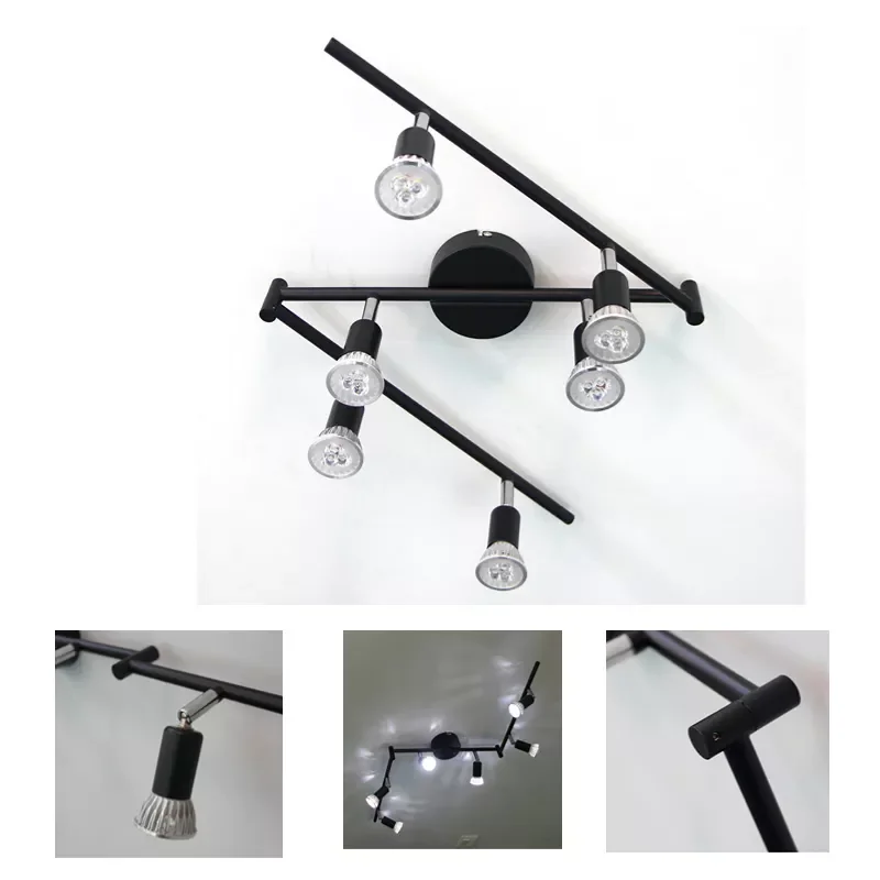 

NEW2023 Haoze GU10 LED Ceiling light LED Chandeliers Rotatable angle adjustable Lamp for Living Room bedroom Spot Lighting