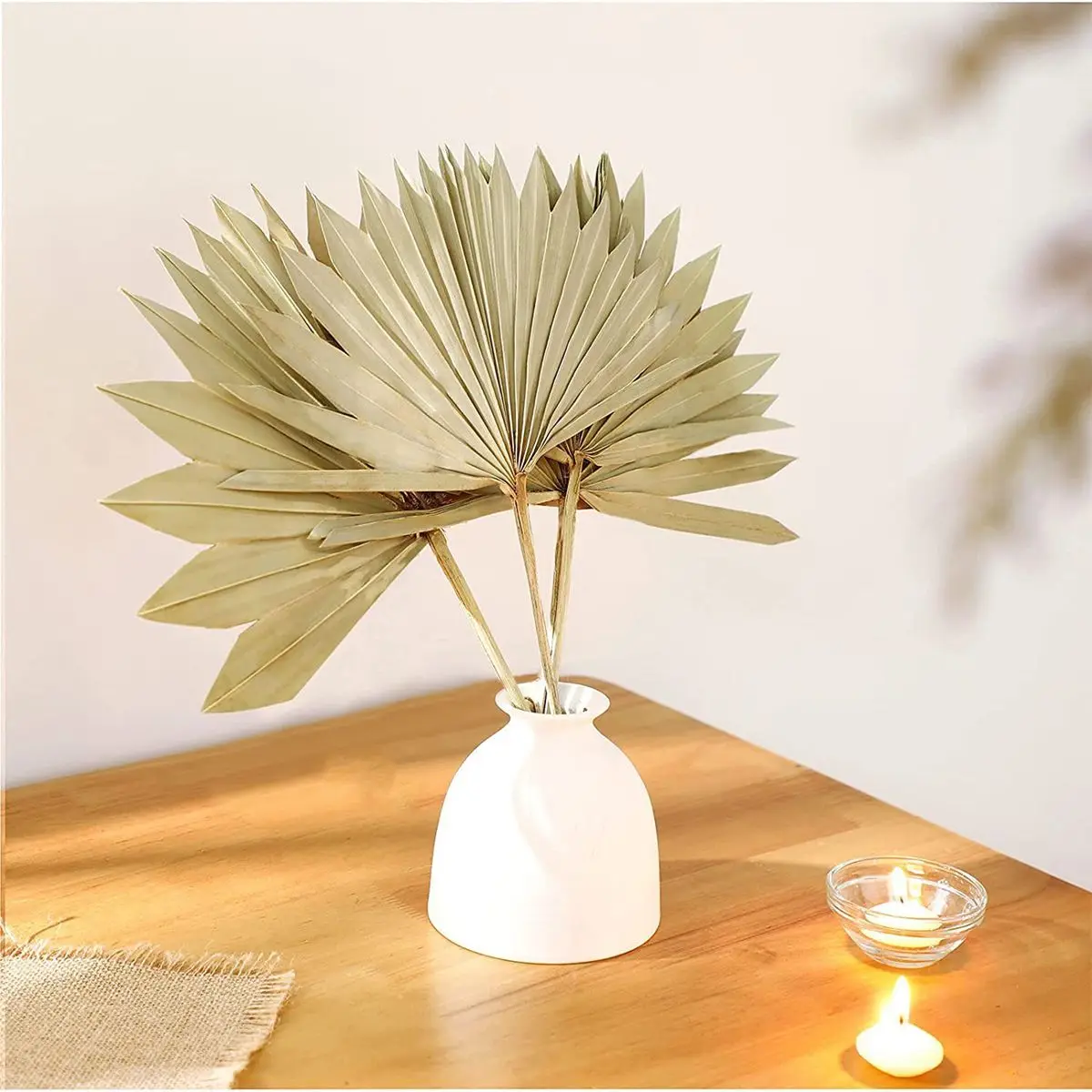 

DIY Home Natural Bohemian Party Decoration Dried Plant Fan Leaf Leaves Palm Spears