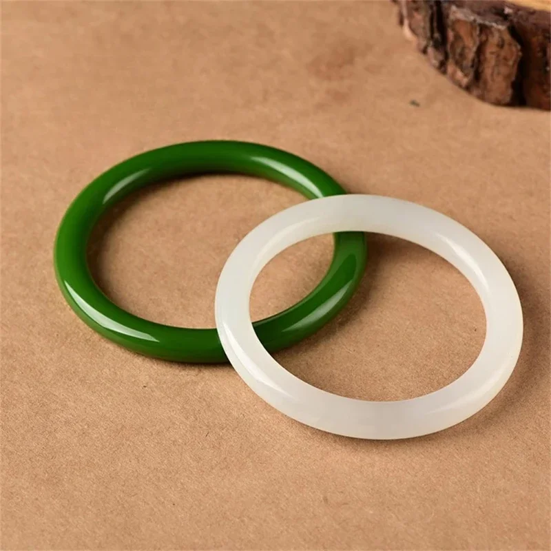 Натуральная яшма Хэтянь белый нефрит тонкий браслет персонализированный