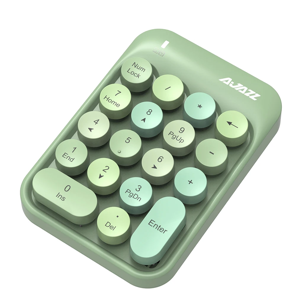 Клавиатура Ajazz AK18 портативная беспроводная 2 4 ГГц светло-зеленая - купить по