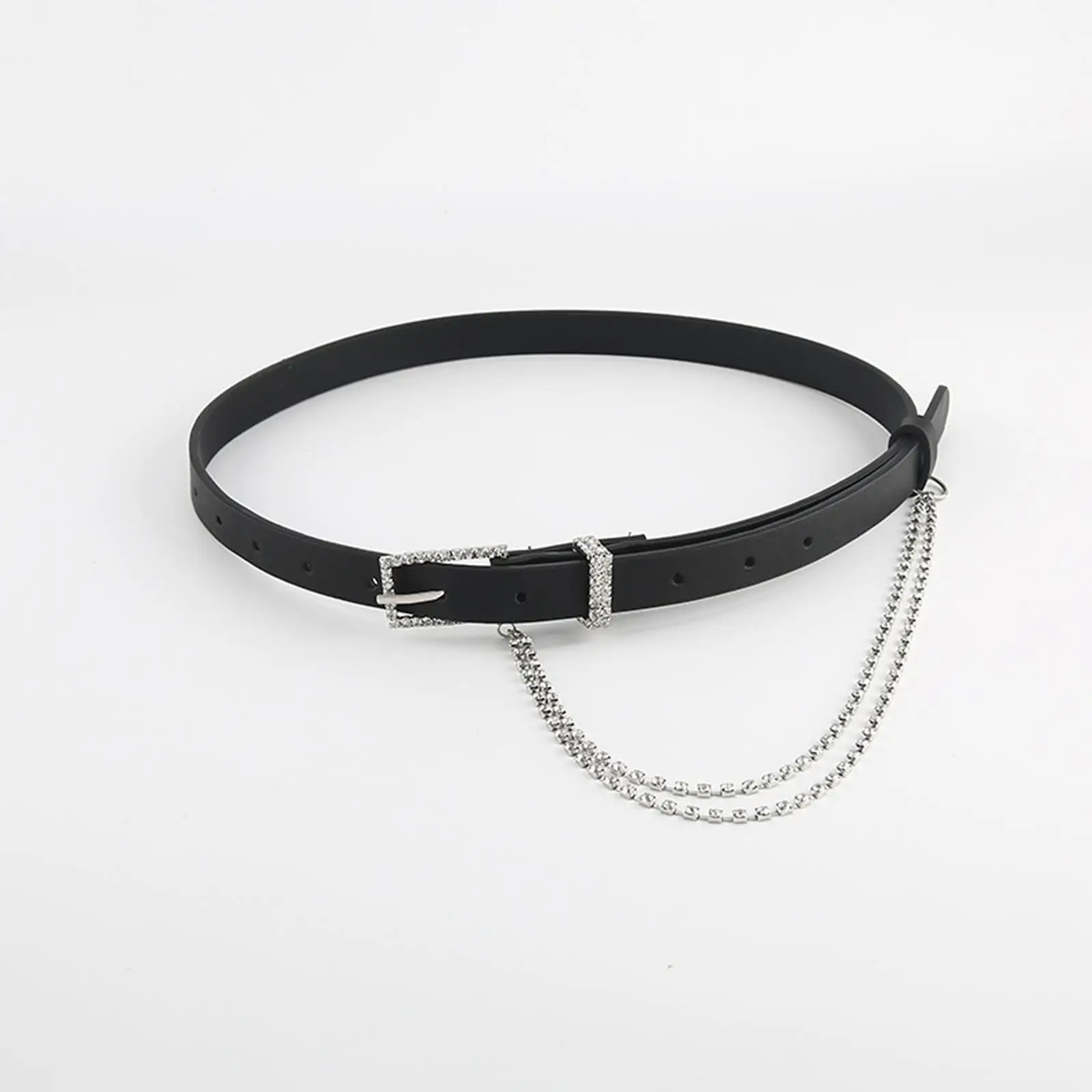 

Fashion Trendy PU Lather Waist Belt Chain Belts for Women Men Pants Jeans Dress Trousers Jewelry Decor Party Photo Props