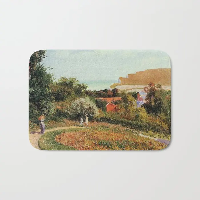 Антискользящий напольный коврик для ванной и туалета декоративный ковер в стиле