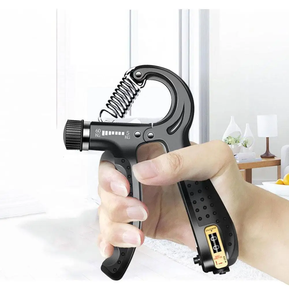 

Adjustable R-shape Hand Grip Sports Countable Strength Forceps Finger Carpal Exercise Spring Pinch Expander Strengthening Q1a3