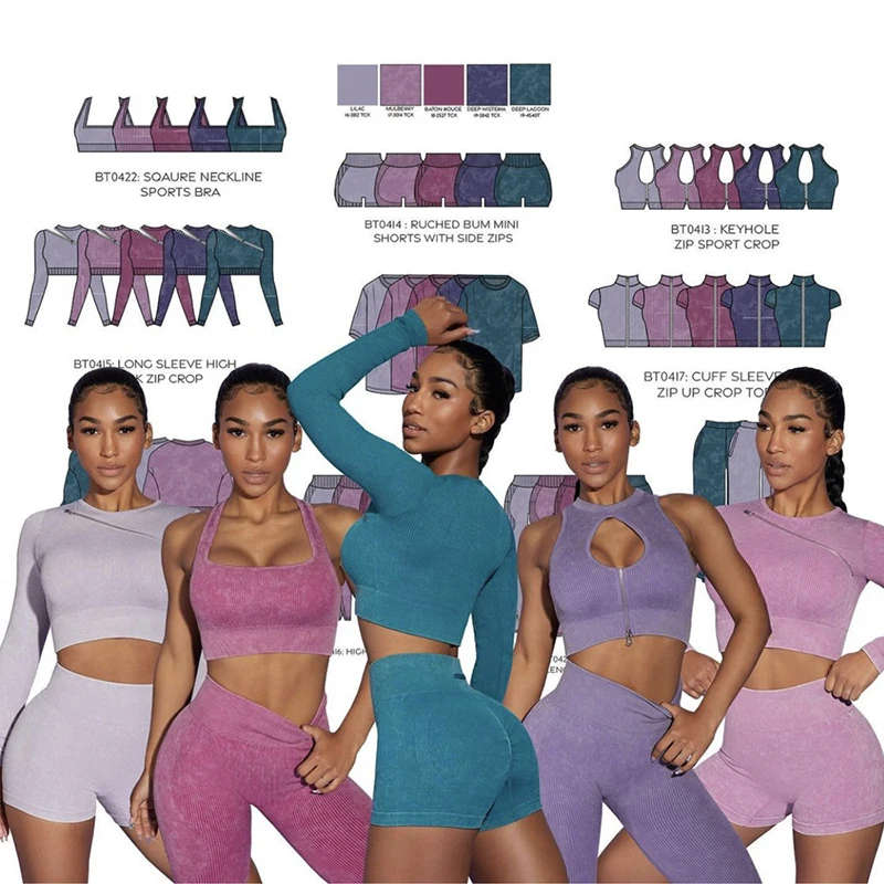

Ribbed Seamless Yoga Set Women GYM Clothes Add Logo Mix At Will Workout Push Up Tights Sporting Tracksuit Fitness Activewear2022