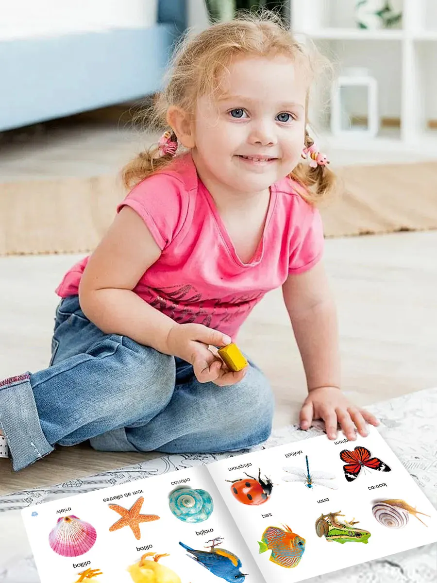 1 Набор из 2 обучающих книжки для обучения изучению объектов в испанском стиле