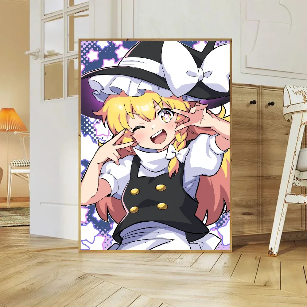 1 шт. самоклеящийся постер Marisa Kirisame Anime Touhou Project Series