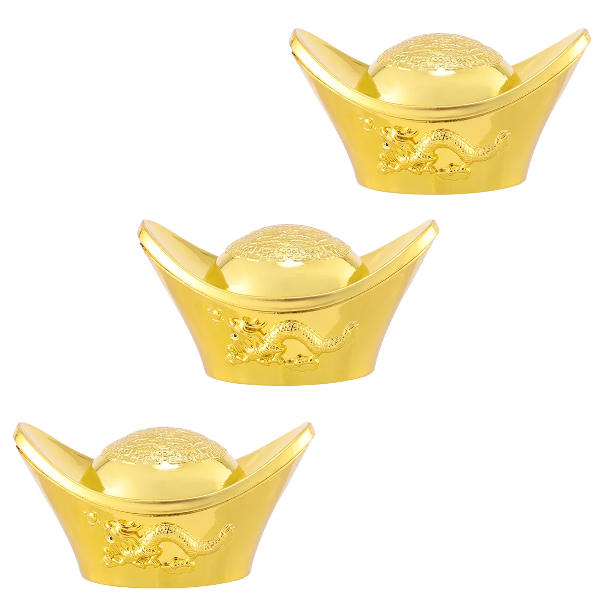

Yuan Bao Ingot Chinese Wealth Gold Luck Ornaments Golden Money Ornament Figurine Toy Decoration Lucky Good Decor Yuanbao Coin