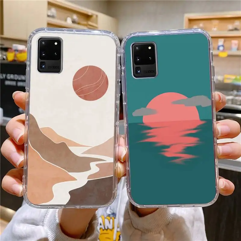 

Special Landscape Phone Case For Samsung Galaxy S10 S10e S8 S9 Plus S7 A70 Edge Note10 Transparent Cove