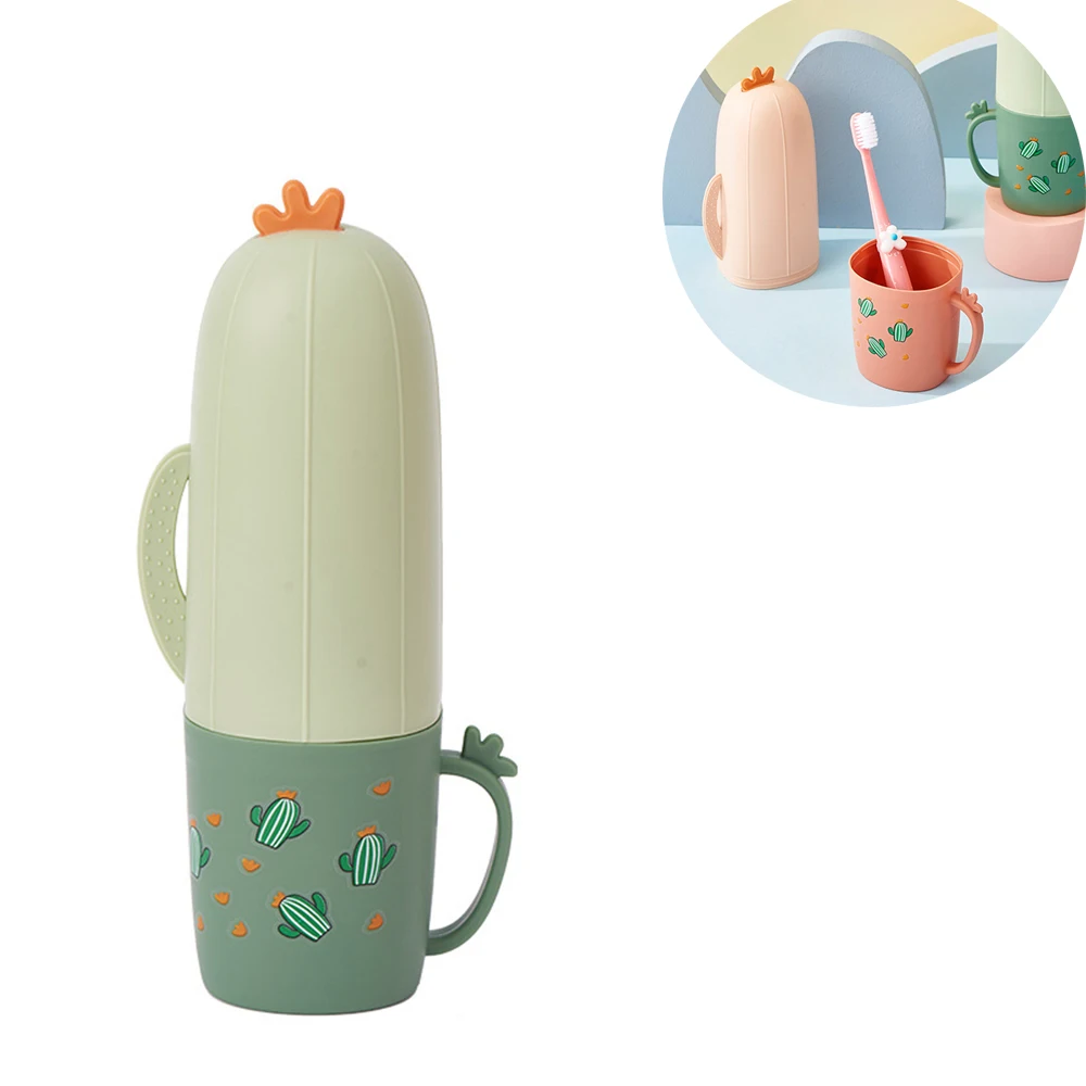

Cute Cactus Toothbrush Case Bathroom Toothbrush Cover Portable Travel Tooth Brush Case Bathroom Organizer
