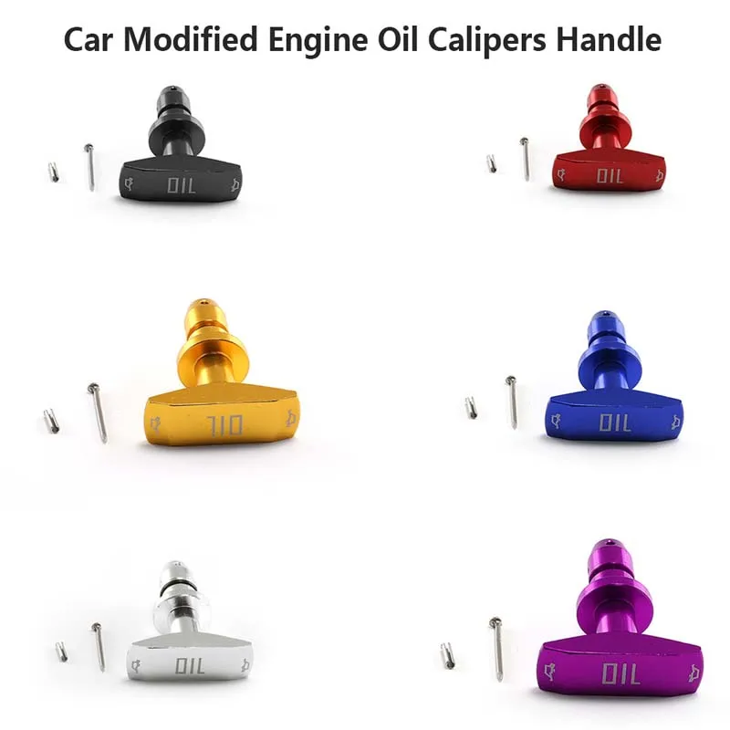 

1pc Universal Car Oil Dipstick Pull Handle Engine Oil Pullhandle Aluminum Billet Car Modified Engine Oil Calipers Handles