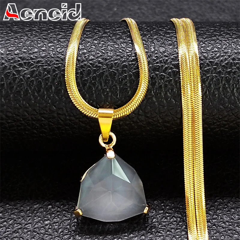 

Elegant Vintage Geometric Pendant Necklaces Women Stainless Steel Flat Snake Bone Clavicle Chain Choker Necklace Jewelry Gifts