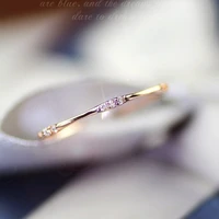 14k gold filling engagement wedding ring shiny dazzling metal inlaid white zircon crystal bridal ring jewelry