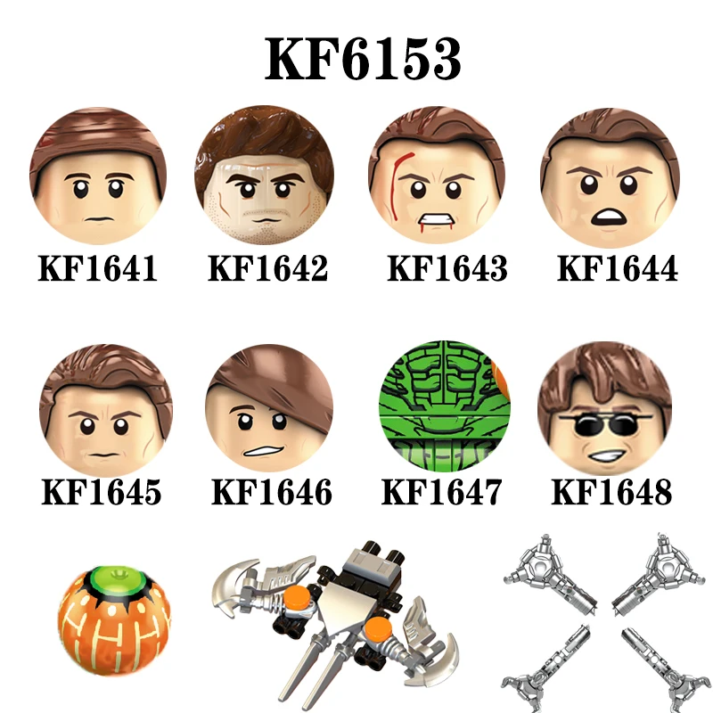 

KF6153 KF6154, строительные блоки, знаменитая серия фильмов, фигурки персонажей, детские строительные блоки