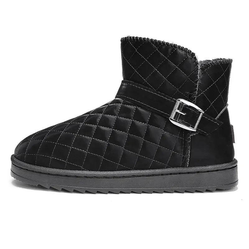 

Модные удобные теплые мужские ботинки для снега DAFENP, высокие зимние ботинки, теплая хлопковая обувь из искусственного плюша, 39-46