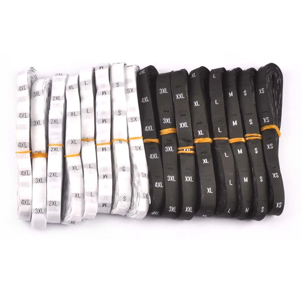 

450 шт., ярлыки для одежды, черные, белые