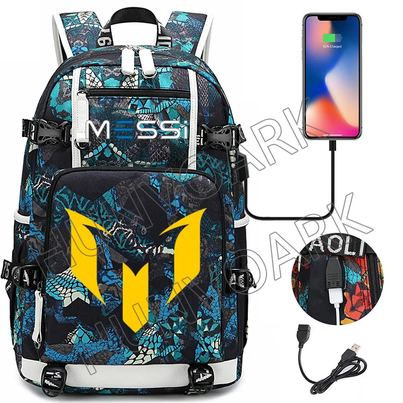 Спортивный рюкзак Месси для мужчин и женщин вместительный Камуфляжный школьный