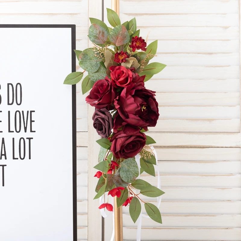 2 Шт. Искусственные Угловые Треугольные Цветы В Стиле Ретро Гирлянда Свадебная