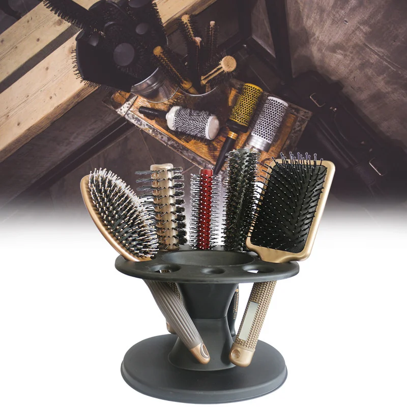 

Salon Barber Comb PP Storage Stand Hairdressing Combs Brushes Scissors Iron Roll Organizer Rack Hair Styling Combs Tools Holder