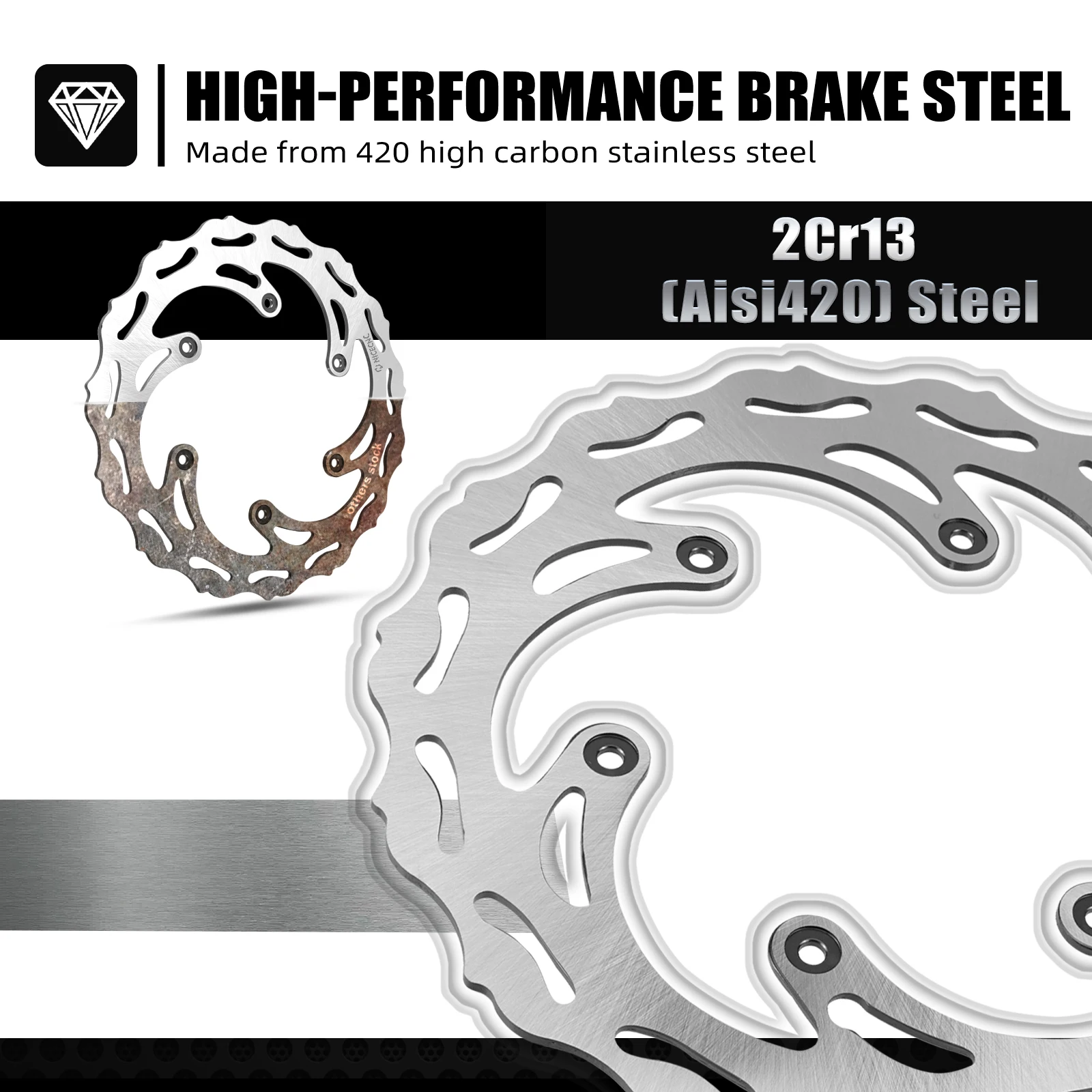 Для KTM EXC 300 1994-2022 TPI EXC-F XCW XCF-W SX SXF XC XCF 6D 125 250 350 450 500 260/220 мм Ротор переднего и заднего