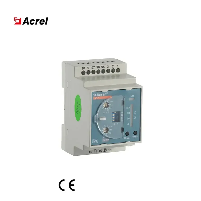 Фото Реле защиты от утечки тока Acrel ASJ10-LD1A серии ASJ, реле контроля тока утечки в землю, реле защиты от утечки тока при обрыве заземления №1
