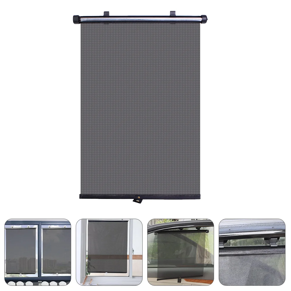 

Car Sunshade Side Window Roller Blinds Mesh Retractable Shades Heat Automobile Sunshades Auto Shade Sun Black