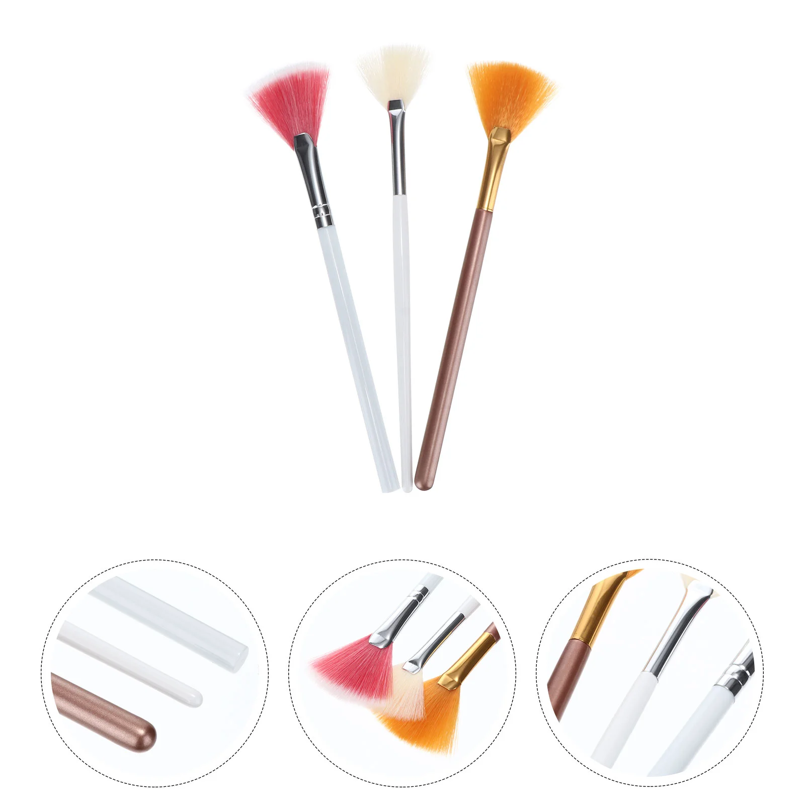 

3Pcs Female Brushes Decorative Makeup Application Brushes Accessories