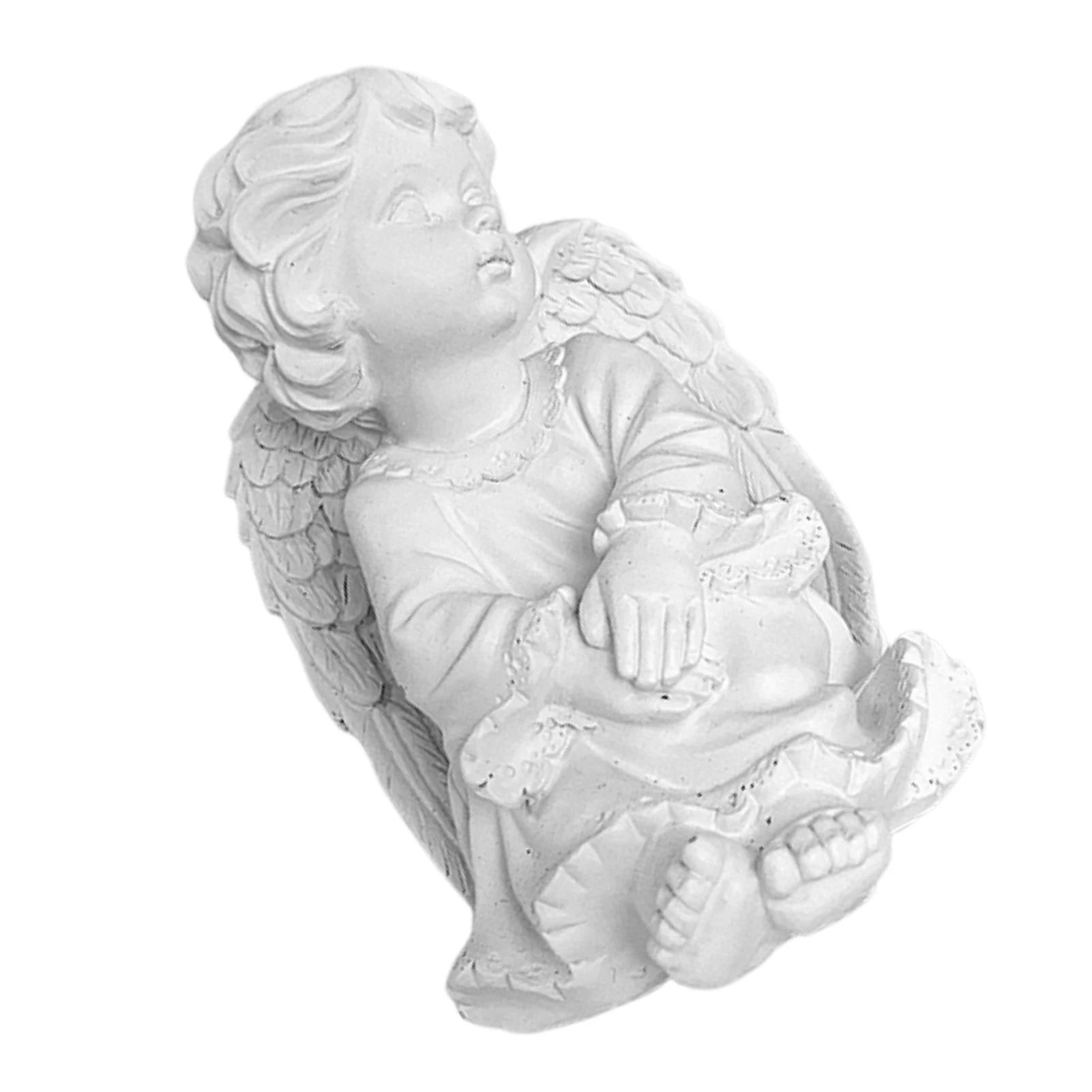 

Angel Statue Winged Angel Sculpture Resin White Praying Angel Figurine Sculpture Cherub Angel Figure Garden Guardian Memorial