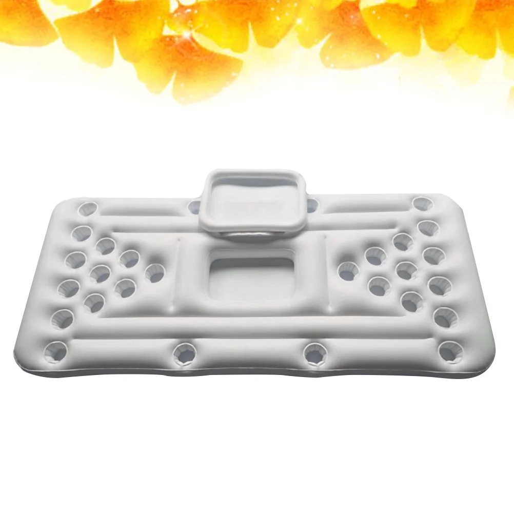 

1PC Inflatable Beer Table Portable 28 Cup Hole Float Row Water Beverage Ice Bucket Floating Bed Water Inflatable Table for