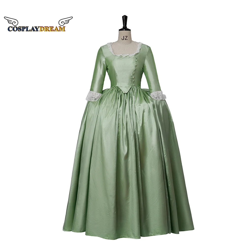 

(in stock) Musical Hamilton Elizabeth Angelica Cosplay Costume Women Civil War Wedding Dresses Victorian Ladies Green Dress