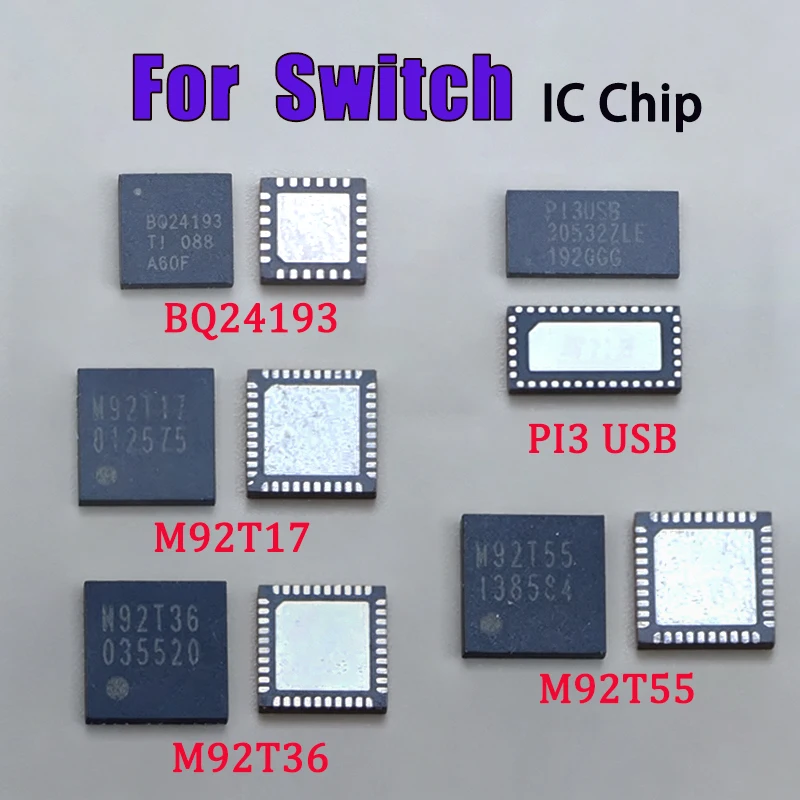 Фото 1 шт. для консоли NS Switch M92T36 M92T17 M92T55, микросхема материнской платы, чип PI3USB BQ24193, микросхема зарядки аккумулятора №1