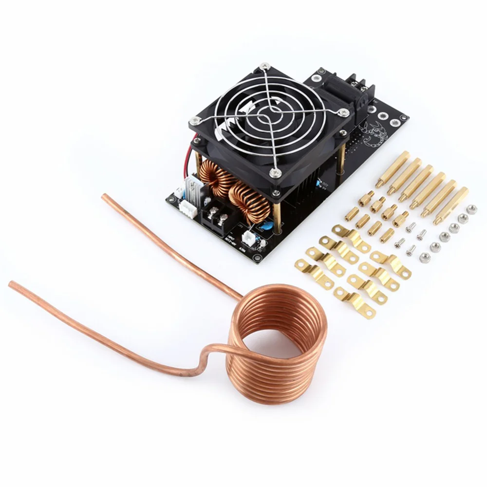 

20A 1000 Вт 12-36 в Собранный ZVS нагревательный модуль с вентиляторной катушкой индукционная нагревательная пластина модуль охлаждающий вентилятор комплект