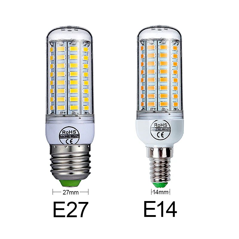 10 шт./лот Светодиодная лампа E27 светодиодная 220 В теплый белый холодный E14 для