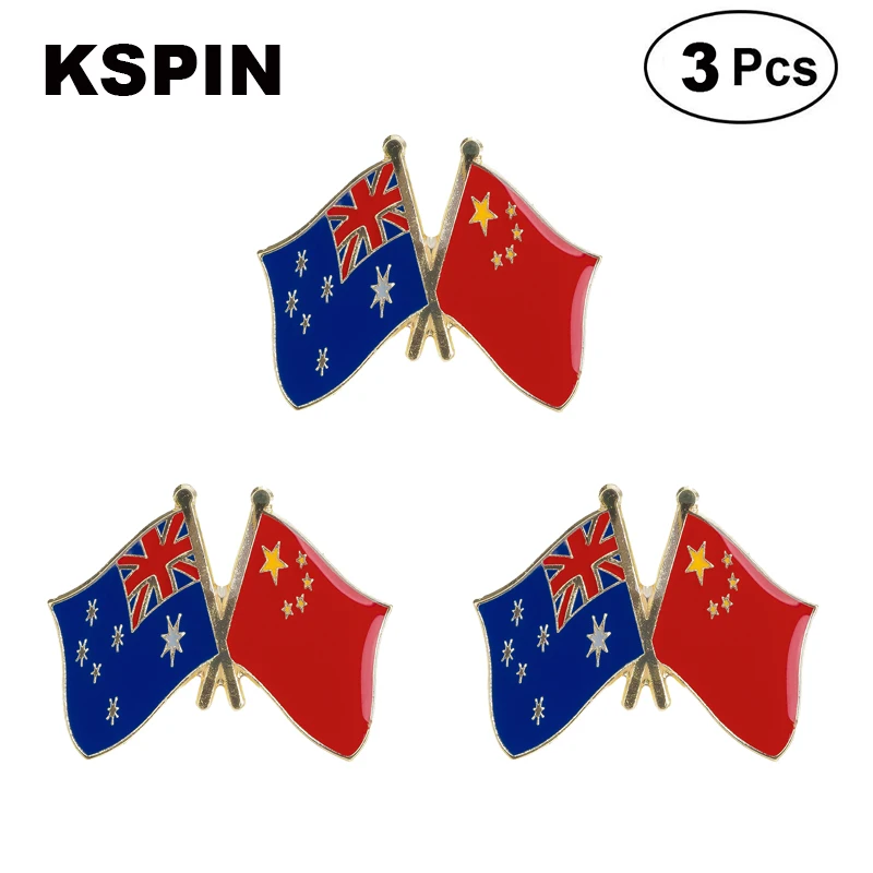 

Australia China Frendship Lapel Pin Brooches Pins Flag badge Brooch Badges
