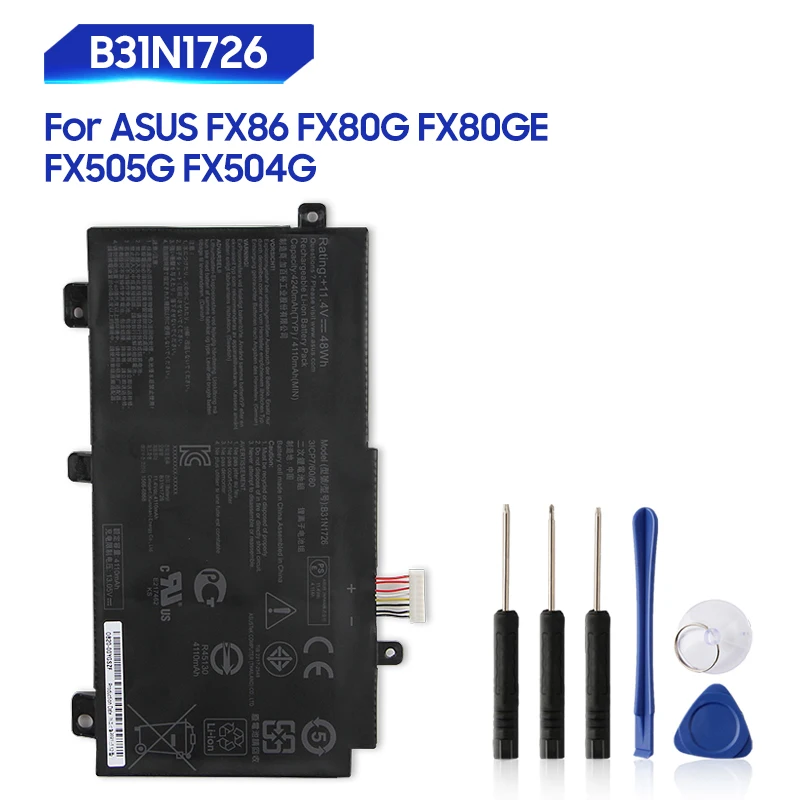 Оригинальная сменная батарея для ASUS FX95G FX80GE FX505G FX86 FX504G FX504 FX504G FX80GE/GD8750 TUF Gaming FX505 B31N1726 48Wh