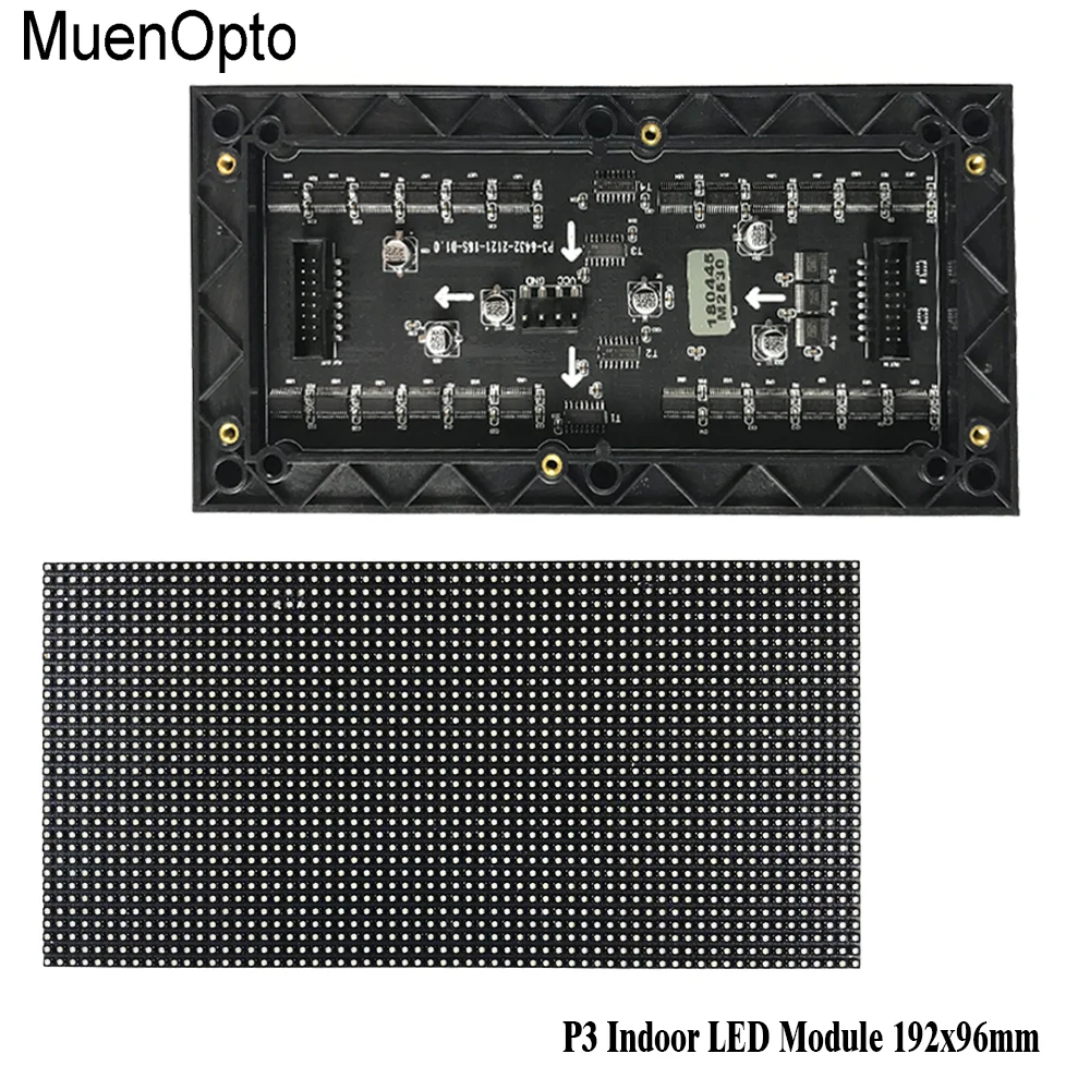 P3 Крытый 64*32 пикселей 192*96 мм RGB SMD 1/16 Модуль светодиодного дисплея сканирования