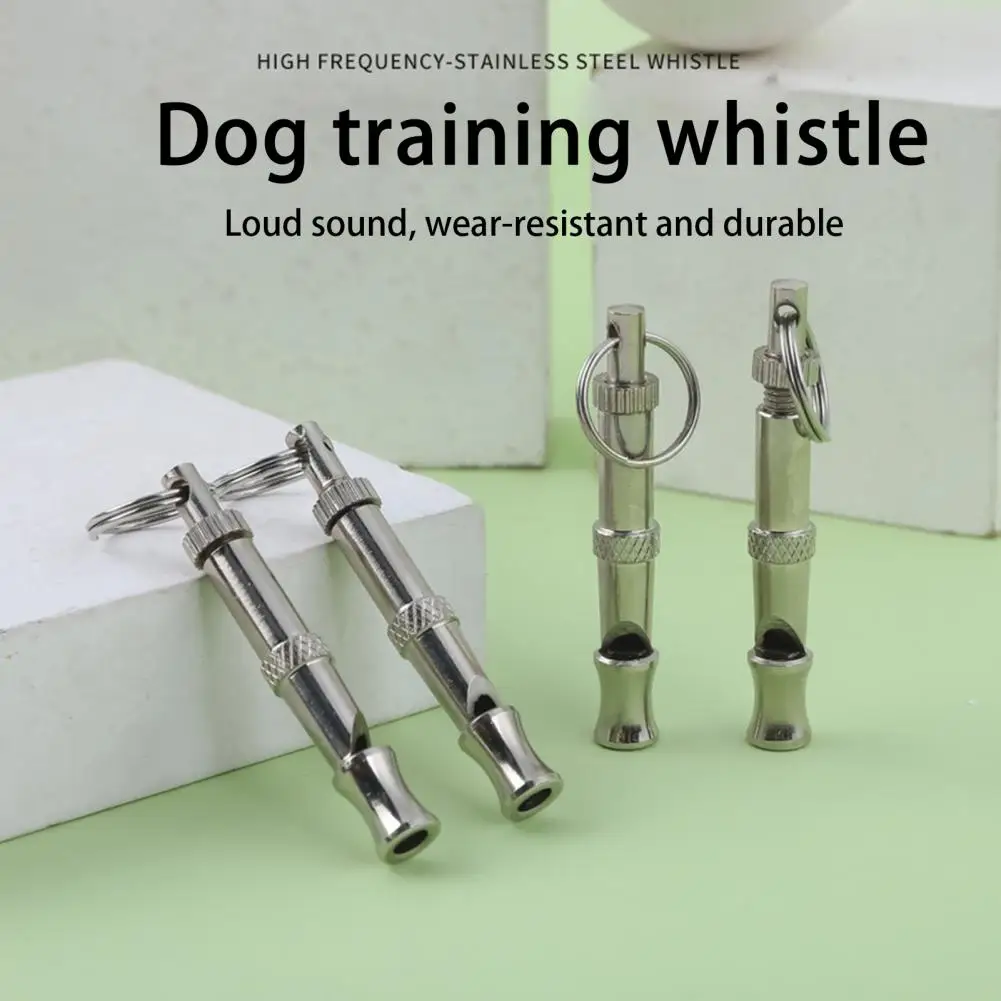 

Portable Dog Training Whistle with Hanging Ring Ultrasonic High Frequency Sound Interactive Play Dog Whistle Pet Supply